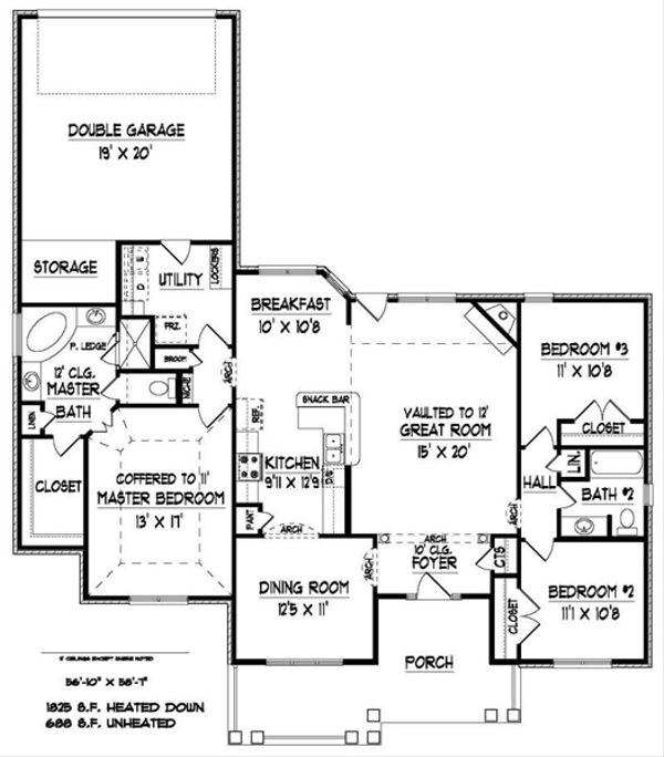 Traditional Floor Plan - Main Floor Plan #424-275