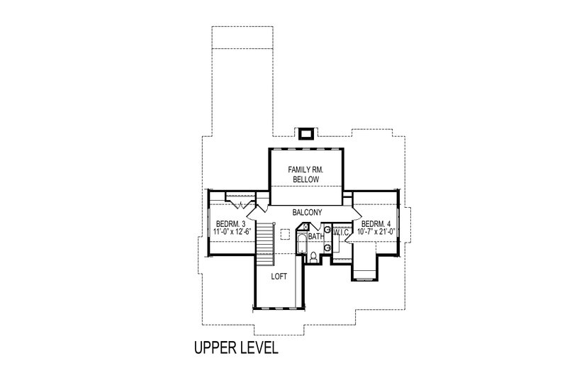 House Blueprint - Floor Plan - Upper Floor for Bungalow House Plan #920-99 - 6 bed, 4.5 bath