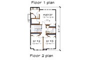 Modern Style House Plan - 3 Beds 2.5 Baths 1463 Sq/Ft Plan #79-294 