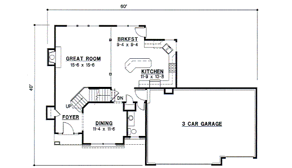 Traditional Floor Plan - Main Floor Plan #67-498