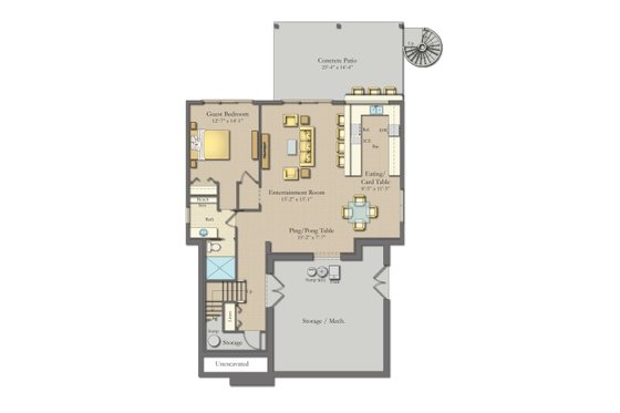 Floor Plan - Lower Floor 3 for Farmhouse House Plan #1057-32 - 5 bed, 4.5 bath