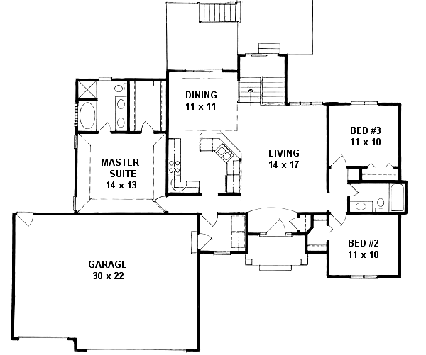 Traditional Floor Plan - Main Floor Plan #58-163