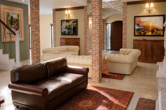 Interior - Family Room for European House Plan #542-9 - 5 bed, 7.5 bath