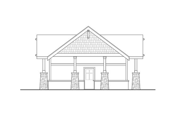 Exterior - Other Elevation for Craftsman House Plan #124-658, 0 bath