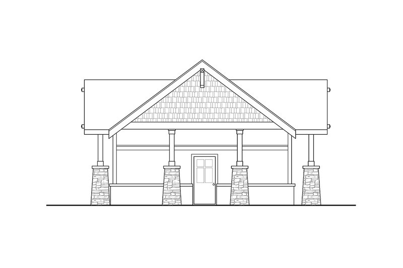 Home Plan - Exterior - Other Elevation for Craftsman House Plan #124-658, 0 bath