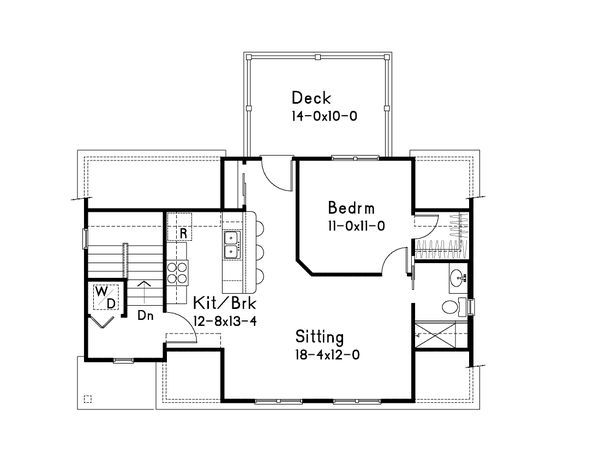Farmhouse Floor Plan - Upper Floor Plan #22-575