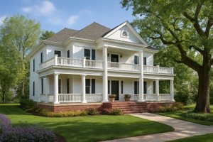 Southern Exterior - Front Elevation Plan #17-247