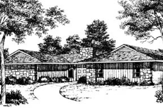 Exterior - Front Elevation House Plan #10-142 - 3 bed, 2.5 bath