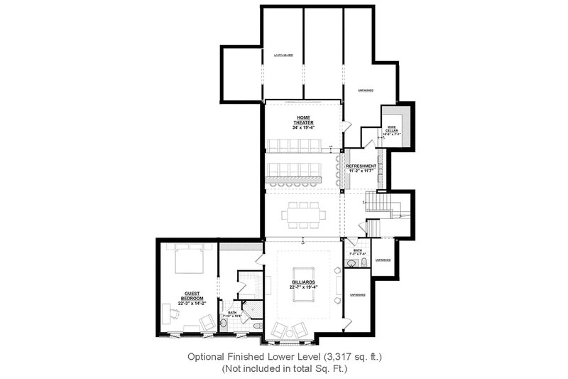 Dream House Plan - Optional Finished Basement