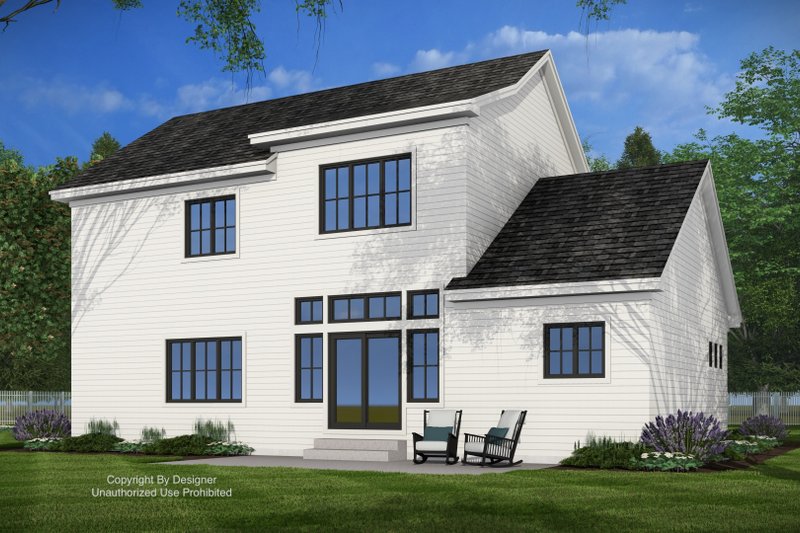 Home Plan - Exterior - Rear Elevation 1 for Farmhouse House Plan #51-1422 - 4 bed, 3.5 bath