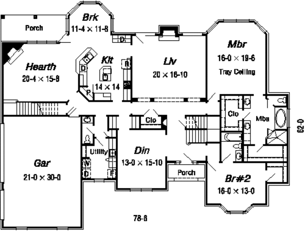 European Floor Plan - Main Floor Plan #329-320