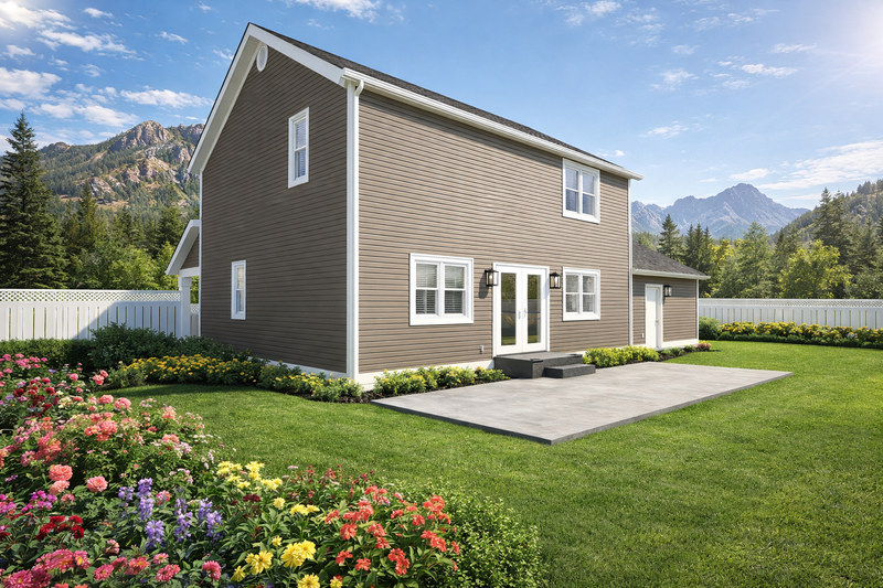 House Blueprint - Exterior - Rear Elevation for Farmhouse House Plan #1060-442 - 3 bed, 2.5 bath
