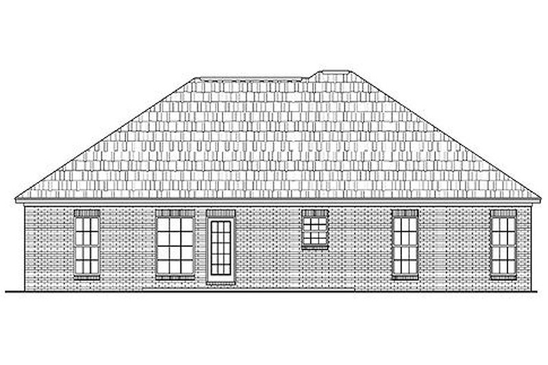 Home Plan - Exterior - Rear Elevation for Ranch House Plan #430-9 - 3 bed, 2 bath