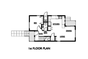 Modern Style House Plan - 3 Beds 1.5 Baths 1248 Sq/Ft Plan #890-5 
