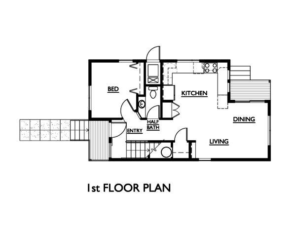 Modern Floor Plan - Main Floor Plan #890-5