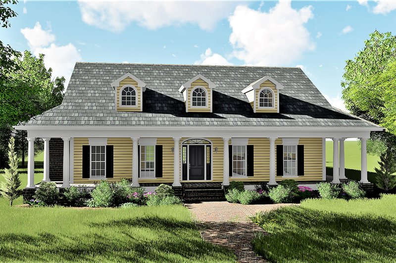 Country Style House Plan - 3 Beds 2.5 Baths 2123 Sq/Ft Plan #44-155