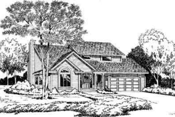 Exterior - Front Elevation for Traditional House Plan #312-572 - 3 bed, 2.5 bath
