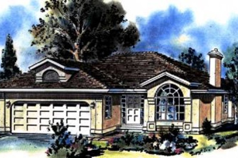 House Blueprint - Ranch Exterior - Front Elevation Plan #18-137
