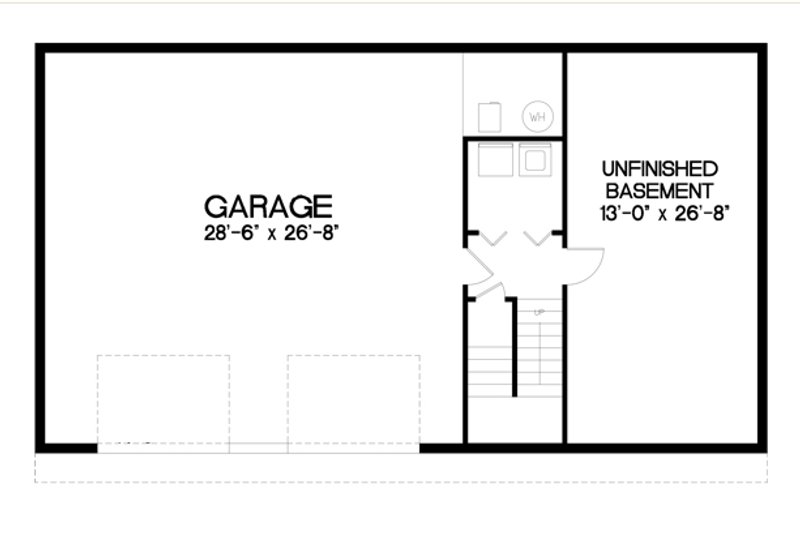 Dream House Plan - Floor Plan - Lower Floor for Traditional House Plan #56-123 - 3 bed, 2 bath