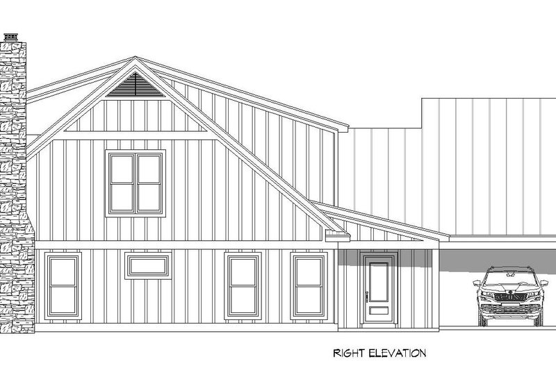 Architectural House Design - Exterior - Other Elevation 1 for Farmhouse House Plan #932-710 - 4 bed, 3 bath