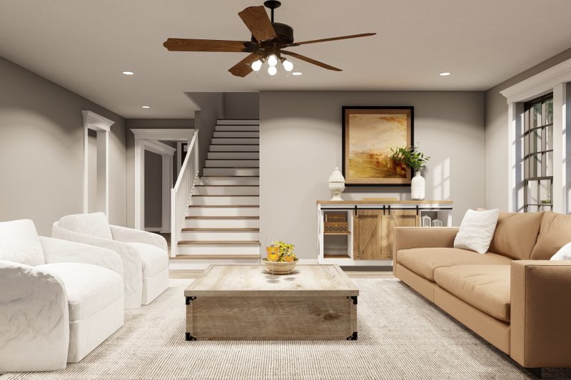 House Plan Design - Interior - Family Room for Farmhouse House Plan #17-286 - 4 bed, 2.5 bath