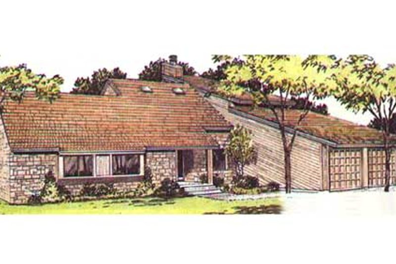 House Blueprint - Modern Exterior - Front Elevation Plan #320-154