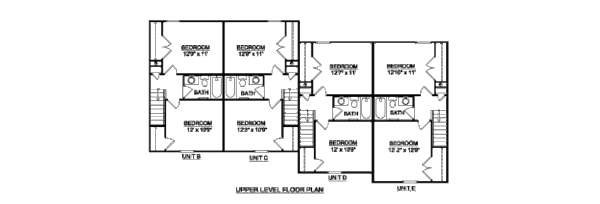 Traditional Floor Plan - Upper Floor Plan #116-297