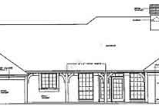 Exterior - Rear Elevation for European House Plan #310-205 - 4 bed, 3 bath
