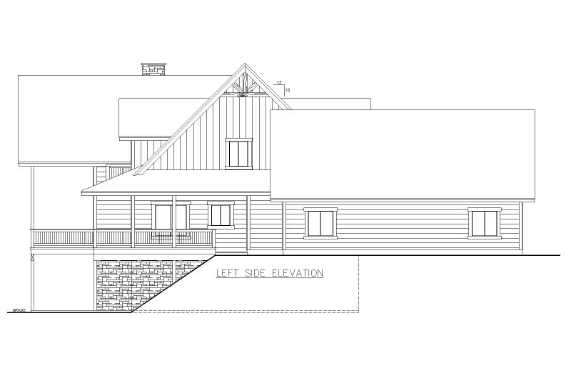 House Design - Exterior - Other Elevation for Craftsman House Plan #117-1045 - 4 bed, 4 bath