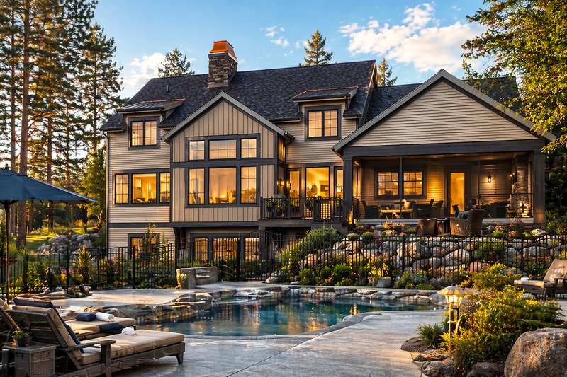 Home Plan - Exterior - Rear Elevation for Craftsman House Plan #928-260 - 4 bed, 3.5 bath