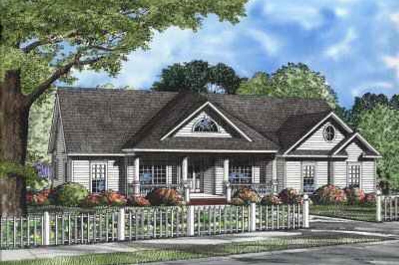 Home Plan - Country Exterior - Front Elevation Plan #17-534