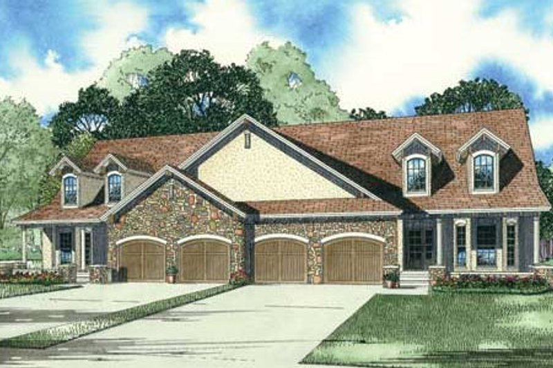 Country Style House Plan - 2 Beds 2.5 Baths 3794 Sq/Ft Plan #17-2301
