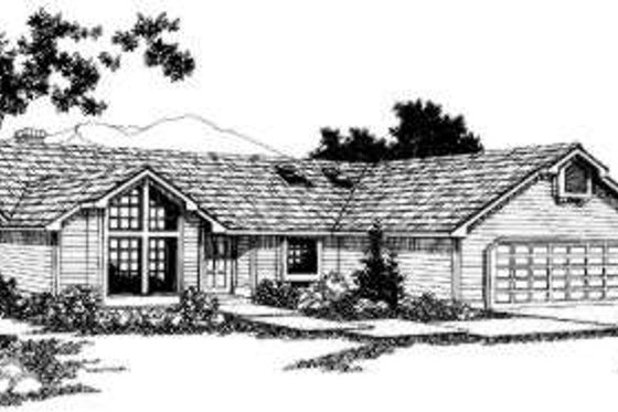 Exterior - Front Elevation for Traditional House Plan #303-436 - 3 bed, 2 bath