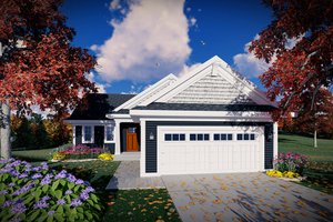 Dream House Plan - Exterior - Front Elevation for Ranch House Plan #70-1507 - 3 bed, 2.5 bath