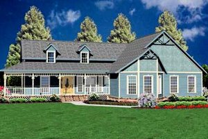 Dream House Plan - Farmhouse Exterior - Front Elevation Plan #36-150