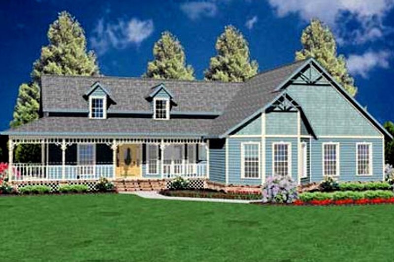 Home Plan - Farmhouse Exterior - Front Elevation Plan #36-150