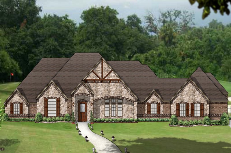 Dream House Plan - European Exterior - Front Elevation Plan #84-612