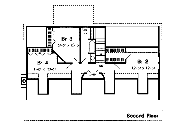 Country Floor Plan - Upper Floor Plan #312-592