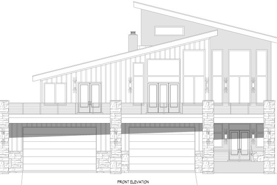 Exterior - Front Elevation 5 for Contemporary House Plan #932-1266 - 3 bed, 4 bath