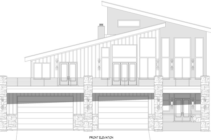 Architectural House Design - Exterior - Front Elevation 5 for Contemporary House Plan #932-1266 - 3 bed, 4 bath