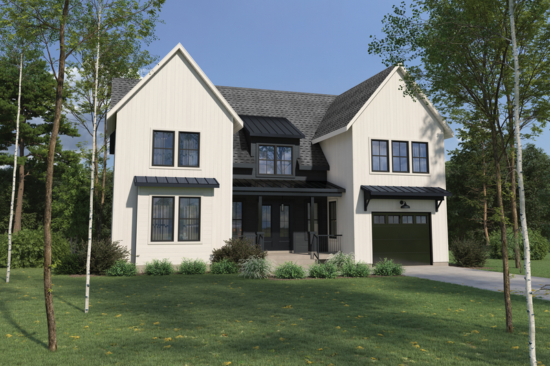 House Blueprint - Farmhouse Exterior - Front Elevation Plan #25-5040