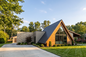 House Blueprint - Exterior - Front Elevation for Modern House Plan #923-515 - 3 bed, 3 bath