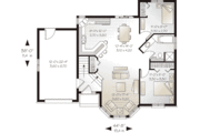 European Style House Plan - 2 Beds 1 Baths 1007 Sq/Ft Plan #23-481 