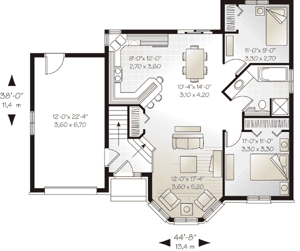 Dream House Plan - European Floor Plan - Main Floor Plan #23-481