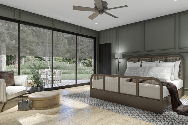 Architectural House Design - Interior - Master Bedroom for Cabin House Plan #455-297 - 2 bed, 2 bath