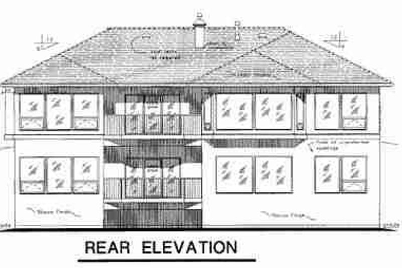 Dream House Plan - Exterior - Rear Elevation for European House Plan #18-9211 - 2 bed, 2 bath