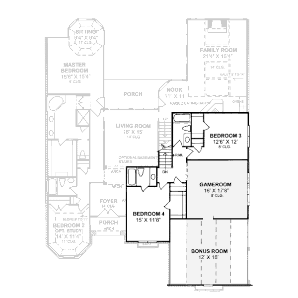 Home Plan - European Floor Plan - Upper Floor Plan #20-300