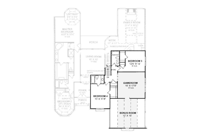 Dream House Plan - Floor Plan - Upper Floor for European House Plan #20-300 - 4 bed, 4.5 bath