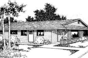 Ranch Exterior - Front Elevation Plan #303-237