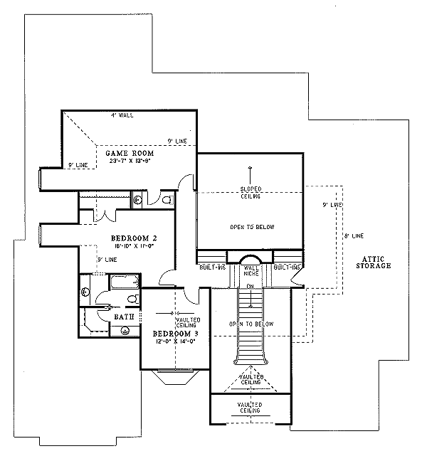 House Plan Design - European Floor Plan - Upper Floor Plan #17-2006
